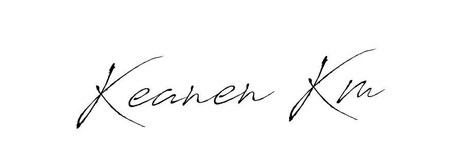 Create a beautiful signature design for name Keanen Km. With this signature (Antro_Vectra) fonts, you can make a handwritten signature for free. Keanen Km signature style 6 images and pictures png