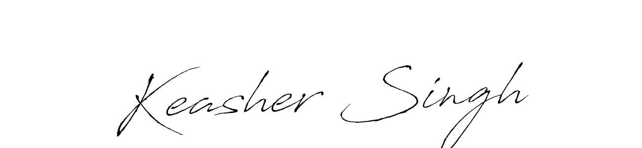 Make a beautiful signature design for name Keasher Singh. With this signature (Antro_Vectra) style, you can create a handwritten signature for free. Keasher Singh signature style 6 images and pictures png