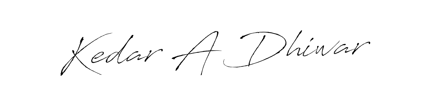 Design your own signature with our free online signature maker. With this signature software, you can create a handwritten (Antro_Vectra) signature for name Kedar A Dhiwar. Kedar A Dhiwar signature style 6 images and pictures png