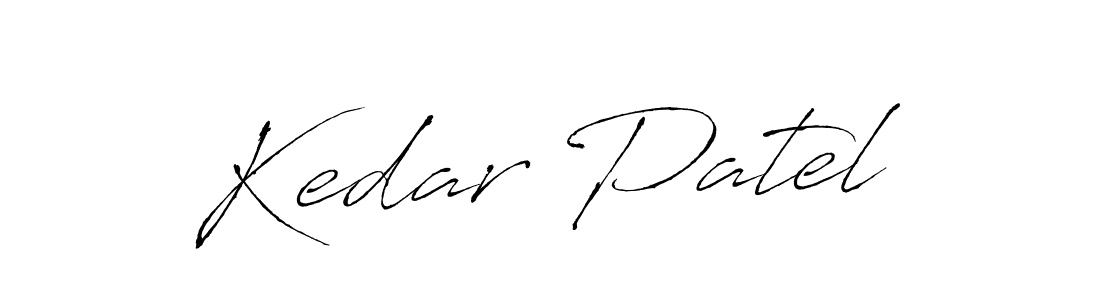 How to make Kedar Patel name signature. Use Antro_Vectra style for creating short signs online. This is the latest handwritten sign. Kedar Patel signature style 6 images and pictures png
