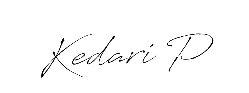 Make a beautiful signature design for name Kedari P. With this signature (Antro_Vectra) style, you can create a handwritten signature for free. Kedari P signature style 6 images and pictures png