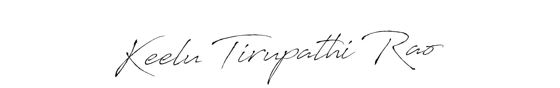 How to make Keelu Tirupathi Rao name signature. Use Antro_Vectra style for creating short signs online. This is the latest handwritten sign. Keelu Tirupathi Rao signature style 6 images and pictures png