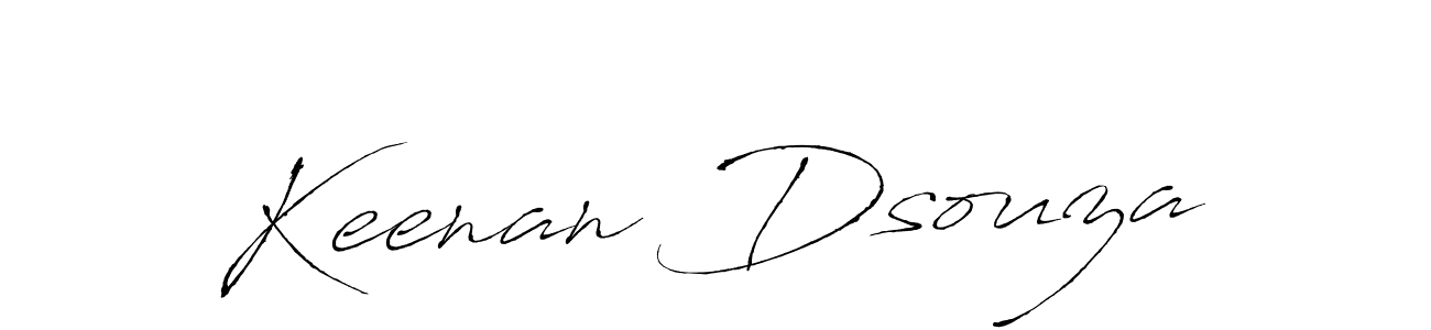 How to make Keenan Dsouza name signature. Use Antro_Vectra style for creating short signs online. This is the latest handwritten sign. Keenan Dsouza signature style 6 images and pictures png