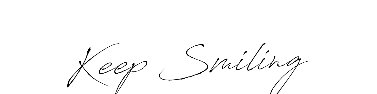 Similarly Antro_Vectra is the best handwritten signature design. Signature creator online .You can use it as an online autograph creator for name Keep Smiling. Keep Smiling signature style 6 images and pictures png