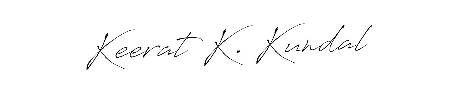 The best way (Antro_Vectra) to make a short signature is to pick only two or three words in your name. The name Keerat K. Kundal include a total of six letters. For converting this name. Keerat K. Kundal signature style 6 images and pictures png