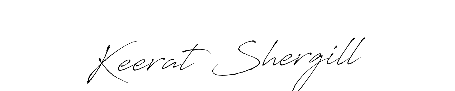 How to make Keerat Shergill name signature. Use Antro_Vectra style for creating short signs online. This is the latest handwritten sign. Keerat Shergill signature style 6 images and pictures png