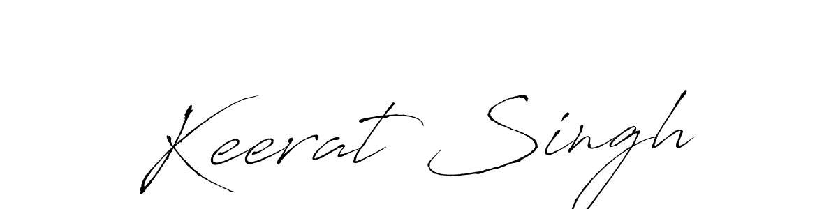 Make a beautiful signature design for name Keerat Singh. With this signature (Antro_Vectra) style, you can create a handwritten signature for free. Keerat Singh signature style 6 images and pictures png