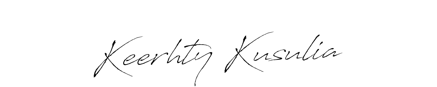 Also You can easily find your signature by using the search form. We will create Keerhty Kusulia name handwritten signature images for you free of cost using Antro_Vectra sign style. Keerhty Kusulia signature style 6 images and pictures png