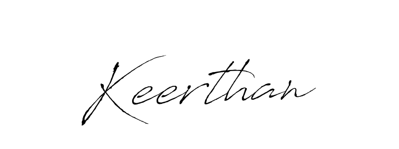 Use a signature maker to create a handwritten signature online. With this signature software, you can design (Antro_Vectra) your own signature for name Keerthan. Keerthan signature style 6 images and pictures png