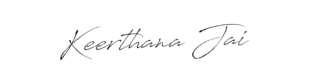 How to make Keerthana Jai name signature. Use Antro_Vectra style for creating short signs online. This is the latest handwritten sign. Keerthana Jai signature style 6 images and pictures png