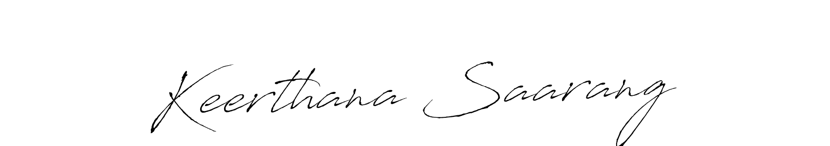 Create a beautiful signature design for name Keerthana Saarang. With this signature (Antro_Vectra) fonts, you can make a handwritten signature for free. Keerthana Saarang signature style 6 images and pictures png