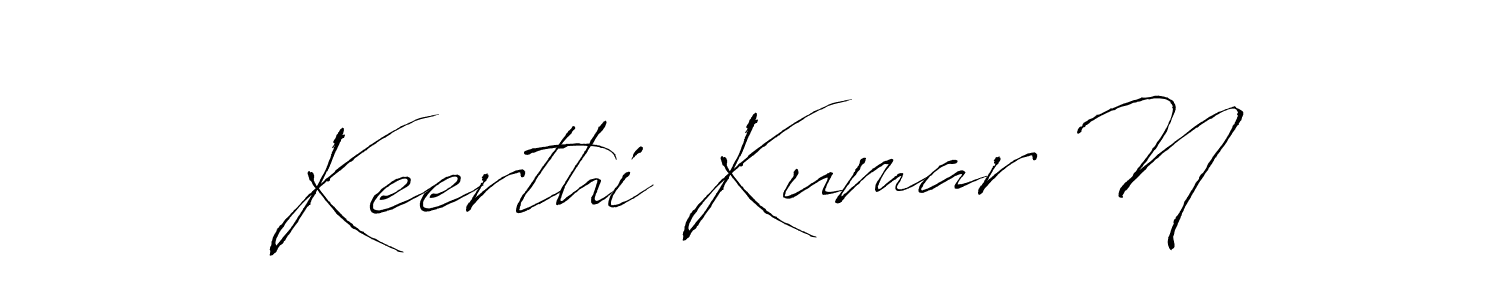How to make Keerthi Kumar N name signature. Use Antro_Vectra style for creating short signs online. This is the latest handwritten sign. Keerthi Kumar N signature style 6 images and pictures png