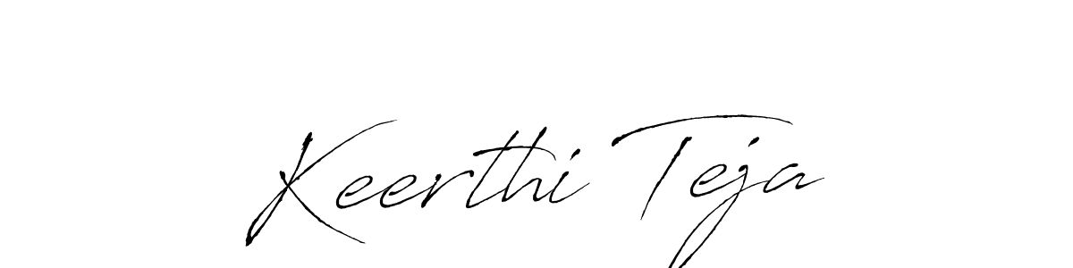 Create a beautiful signature design for name Keerthi Teja. With this signature (Antro_Vectra) fonts, you can make a handwritten signature for free. Keerthi Teja signature style 6 images and pictures png