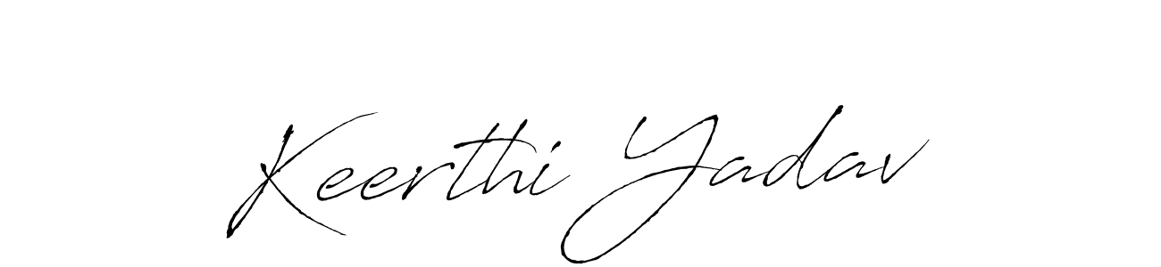 Create a beautiful signature design for name Keerthi Yadav. With this signature (Antro_Vectra) fonts, you can make a handwritten signature for free. Keerthi Yadav signature style 6 images and pictures png