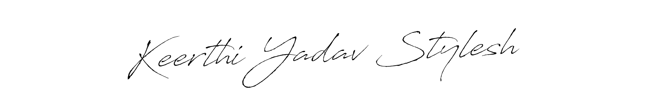 Make a short Keerthi Yadav Stylesh signature style. Manage your documents anywhere anytime using Antro_Vectra. Create and add eSignatures, submit forms, share and send files easily. Keerthi Yadav Stylesh signature style 6 images and pictures png