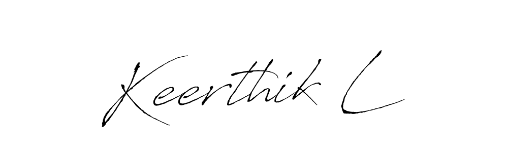 The best way (Antro_Vectra) to make a short signature is to pick only two or three words in your name. The name Keerthik L include a total of six letters. For converting this name. Keerthik L signature style 6 images and pictures png