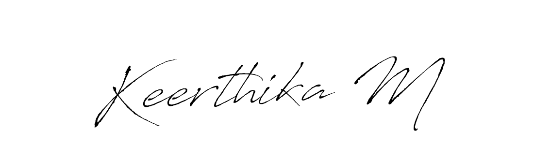 It looks lik you need a new signature style for name Keerthika M. Design unique handwritten (Antro_Vectra) signature with our free signature maker in just a few clicks. Keerthika M signature style 6 images and pictures png