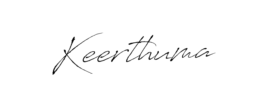 Use a signature maker to create a handwritten signature online. With this signature software, you can design (Antro_Vectra) your own signature for name Keerthuma. Keerthuma signature style 6 images and pictures png