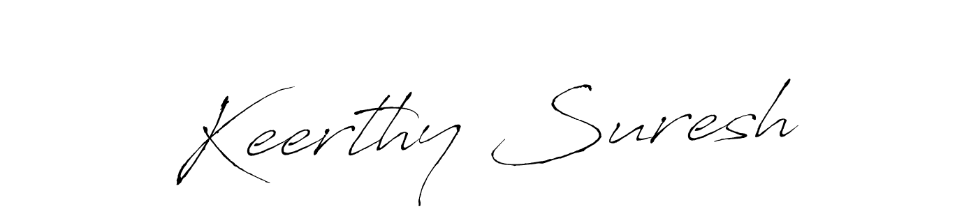 Create a beautiful signature design for name Keerthy Suresh. With this signature (Antro_Vectra) fonts, you can make a handwritten signature for free. Keerthy Suresh signature style 6 images and pictures png