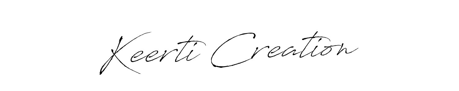 How to make Keerti Creation signature? Antro_Vectra is a professional autograph style. Create handwritten signature for Keerti Creation name. Keerti Creation signature style 6 images and pictures png