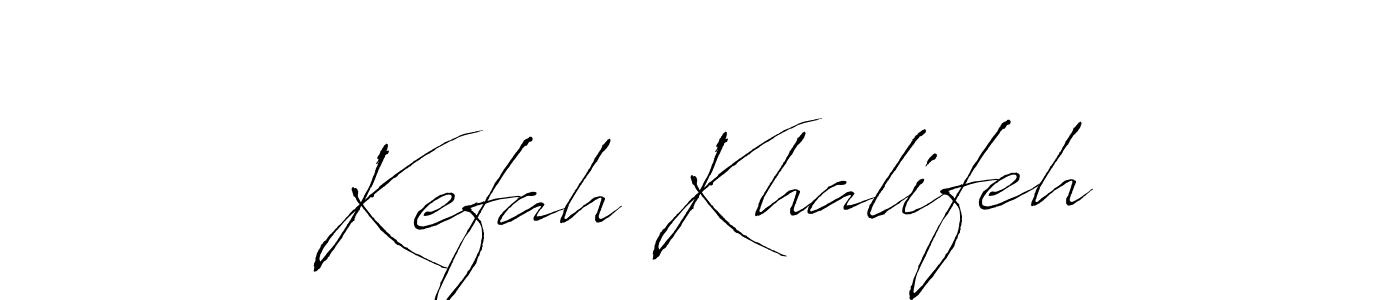 Design your own signature with our free online signature maker. With this signature software, you can create a handwritten (Antro_Vectra) signature for name Kefah Khalifeh. Kefah Khalifeh signature style 6 images and pictures png