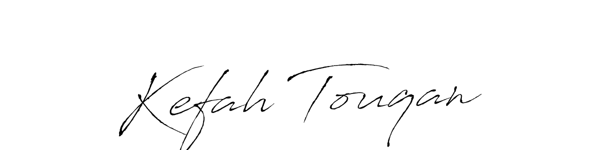 The best way (Antro_Vectra) to make a short signature is to pick only two or three words in your name. The name Kefah Touqan include a total of six letters. For converting this name. Kefah Touqan signature style 6 images and pictures png
