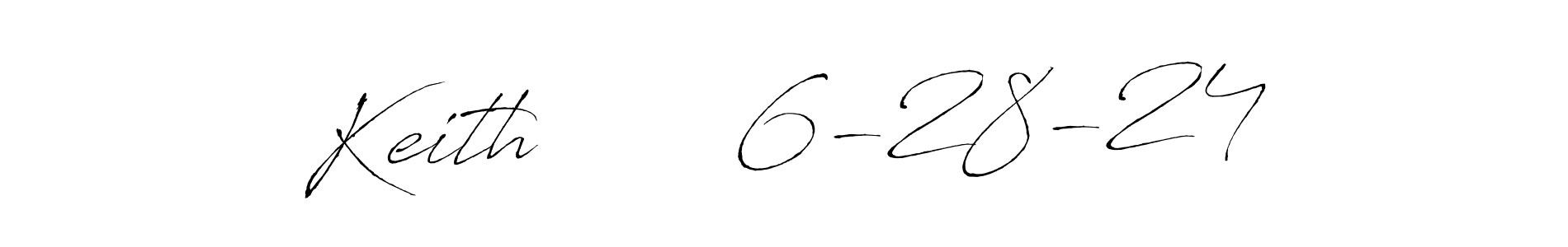 Design your own signature with our free online signature maker. With this signature software, you can create a handwritten (Antro_Vectra) signature for name Keith       6-28-24. Keith       6-28-24 signature style 6 images and pictures png