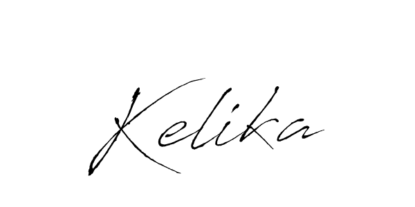 Use a signature maker to create a handwritten signature online. With this signature software, you can design (Antro_Vectra) your own signature for name Kelika. Kelika signature style 6 images and pictures png