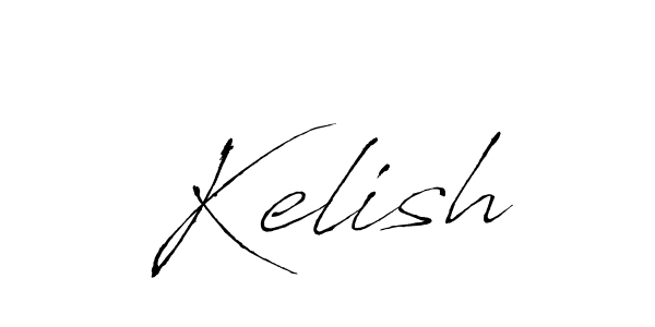Make a beautiful signature design for name Kelish. With this signature (Antro_Vectra) style, you can create a handwritten signature for free. Kelish signature style 6 images and pictures png
