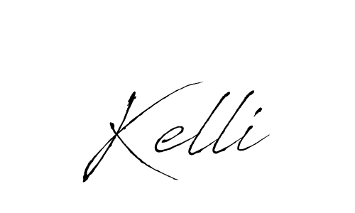 Design your own signature with our free online signature maker. With this signature software, you can create a handwritten (Antro_Vectra) signature for name Kelli. Kelli signature style 6 images and pictures png