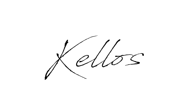 Make a beautiful signature design for name Kellos. With this signature (Antro_Vectra) style, you can create a handwritten signature for free. Kellos signature style 6 images and pictures png