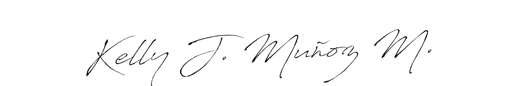 Design your own signature with our free online signature maker. With this signature software, you can create a handwritten (Antro_Vectra) signature for name Kelly J. Muñoz M.. Kelly J. Muñoz M. signature style 6 images and pictures png