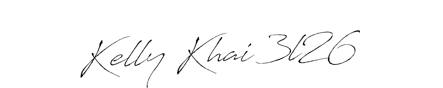 Use a signature maker to create a handwritten signature online. With this signature software, you can design (Antro_Vectra) your own signature for name Kelly Khai 3l26. Kelly Khai 3l26 signature style 6 images and pictures png