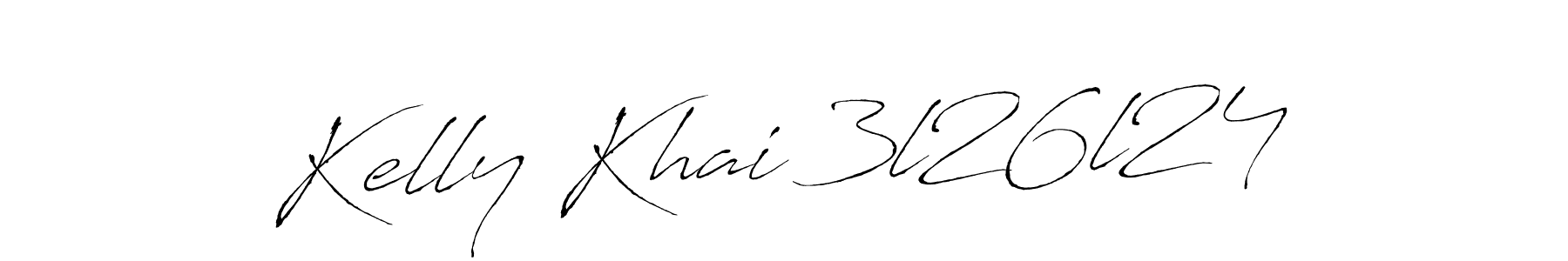 Also we have Kelly Khai 3l26l24 name is the best signature style. Create professional handwritten signature collection using Antro_Vectra autograph style. Kelly Khai 3l26l24 signature style 6 images and pictures png