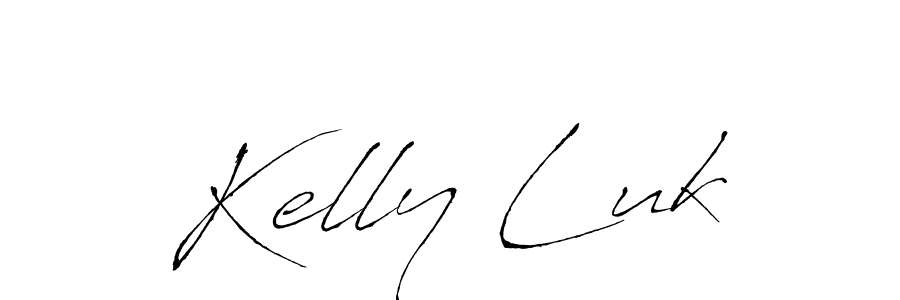 How to make Kelly Luk name signature. Use Antro_Vectra style for creating short signs online. This is the latest handwritten sign. Kelly Luk signature style 6 images and pictures png