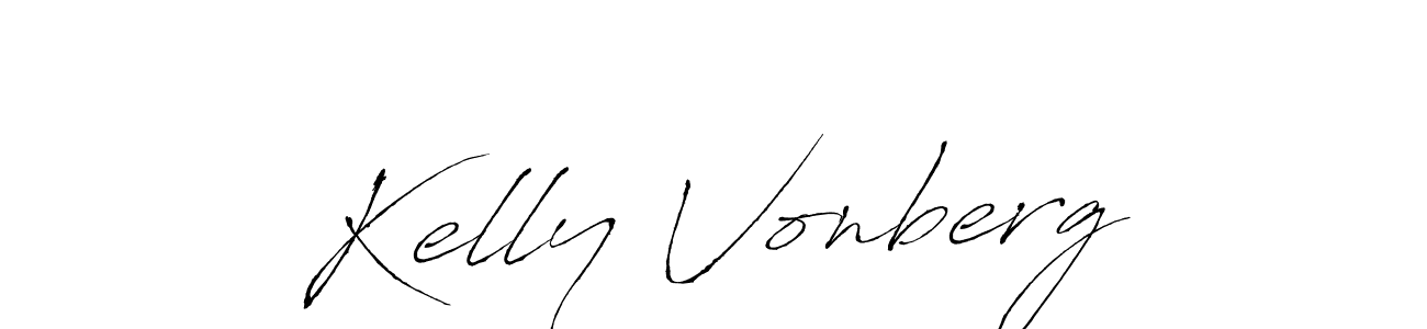 How to make Kelly Vonberg name signature. Use Antro_Vectra style for creating short signs online. This is the latest handwritten sign. Kelly Vonberg signature style 6 images and pictures png