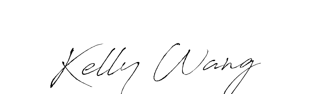 Make a beautiful signature design for name Kelly Wang. With this signature (Antro_Vectra) style, you can create a handwritten signature for free. Kelly Wang signature style 6 images and pictures png