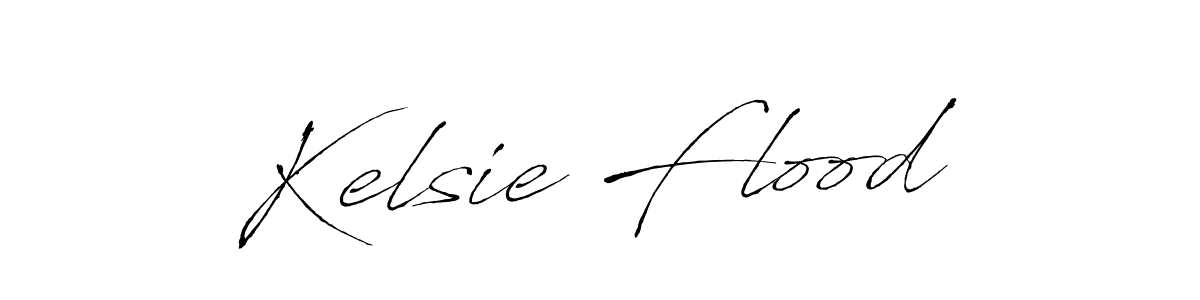 Kelsie Flood stylish signature style. Best Handwritten Sign (Antro_Vectra) for my name. Handwritten Signature Collection Ideas for my name Kelsie Flood. Kelsie Flood signature style 6 images and pictures png