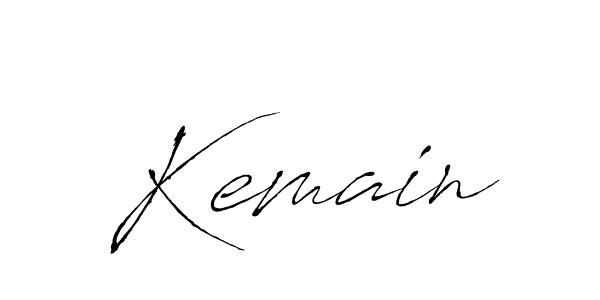 You should practise on your own different ways (Antro_Vectra) to write your name (Kemain) in signature. don't let someone else do it for you. Kemain signature style 6 images and pictures png
