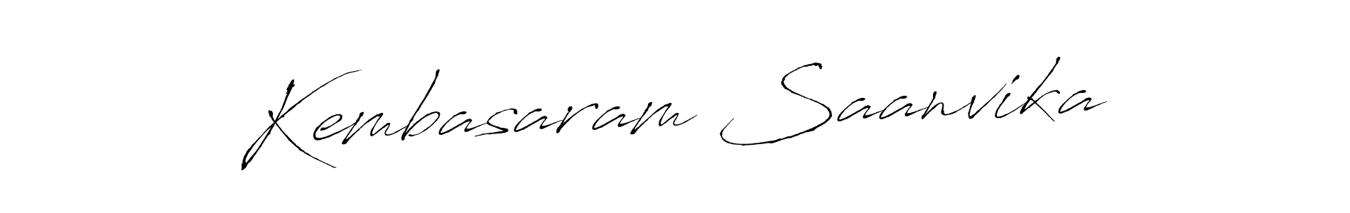 Design your own signature with our free online signature maker. With this signature software, you can create a handwritten (Antro_Vectra) signature for name Kembasaram Saanvika. Kembasaram Saanvika signature style 6 images and pictures png