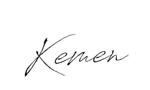 How to make Kemen signature? Antro_Vectra is a professional autograph style. Create handwritten signature for Kemen name. Kemen signature style 6 images and pictures png