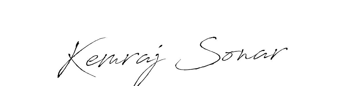 Also we have Kemraj Sonar name is the best signature style. Create professional handwritten signature collection using Antro_Vectra autograph style. Kemraj Sonar signature style 6 images and pictures png