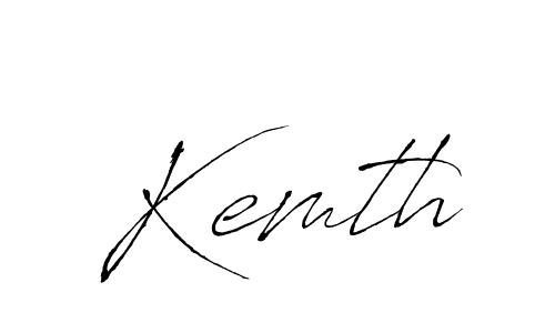 Design your own signature with our free online signature maker. With this signature software, you can create a handwritten (Antro_Vectra) signature for name Kemth. Kemth signature style 6 images and pictures png