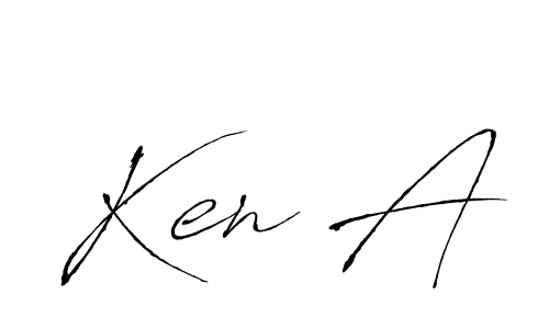 It looks lik you need a new signature style for name Ken A. Design unique handwritten (Antro_Vectra) signature with our free signature maker in just a few clicks. Ken A signature style 6 images and pictures png