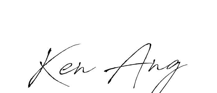 How to make Ken Ang signature? Antro_Vectra is a professional autograph style. Create handwritten signature for Ken Ang name. Ken Ang signature style 6 images and pictures png