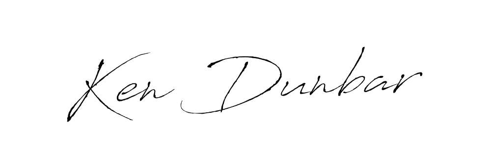 How to make Ken Dunbar name signature. Use Antro_Vectra style for creating short signs online. This is the latest handwritten sign. Ken Dunbar signature style 6 images and pictures png