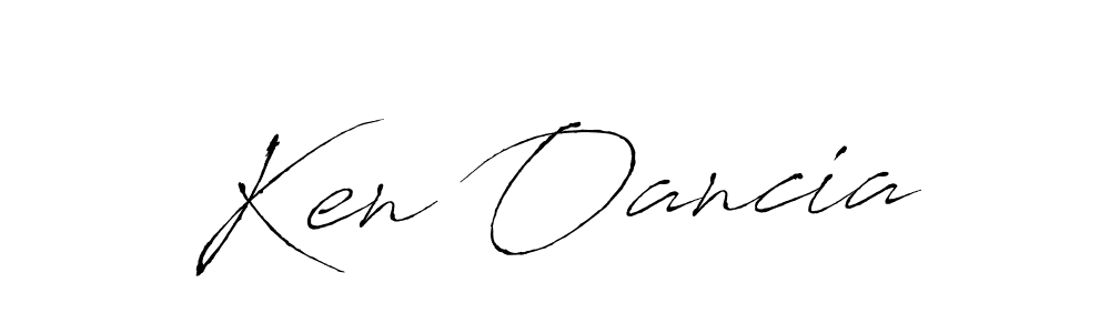 Use a signature maker to create a handwritten signature online. With this signature software, you can design (Antro_Vectra) your own signature for name Ken Oancia. Ken Oancia signature style 6 images and pictures png
