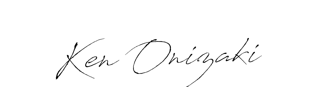 Make a beautiful signature design for name Ken Onizaki. With this signature (Antro_Vectra) style, you can create a handwritten signature for free. Ken Onizaki signature style 6 images and pictures png