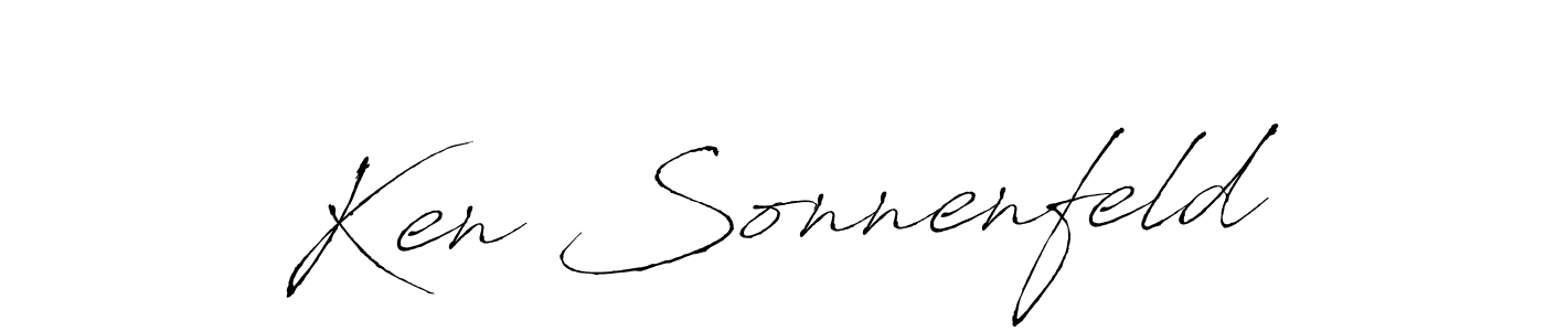 How to make Ken Sonnenfeld name signature. Use Antro_Vectra style for creating short signs online. This is the latest handwritten sign. Ken Sonnenfeld signature style 6 images and pictures png