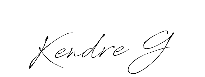 It looks lik you need a new signature style for name Kendre G. Design unique handwritten (Antro_Vectra) signature with our free signature maker in just a few clicks. Kendre G signature style 6 images and pictures png